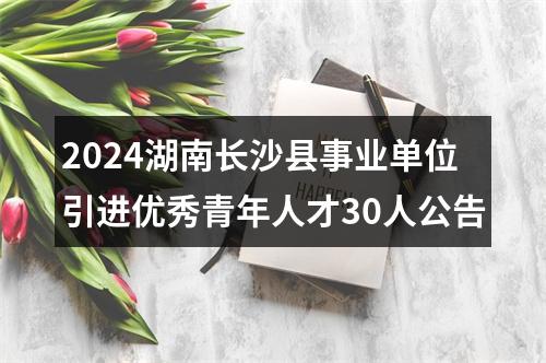 2024湖南长沙县事业单位引进优秀青年人才30人公告 图片
