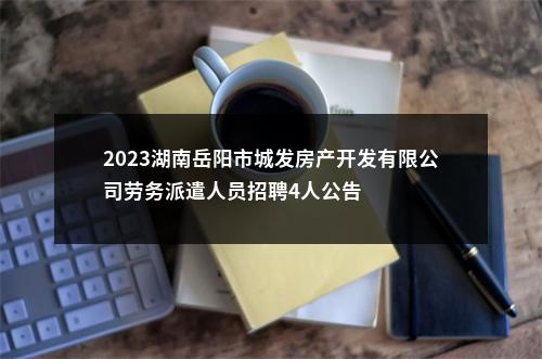 2023湖南岳阳市城发房产开发有限公司劳务派遣人员招聘4人公告 图片